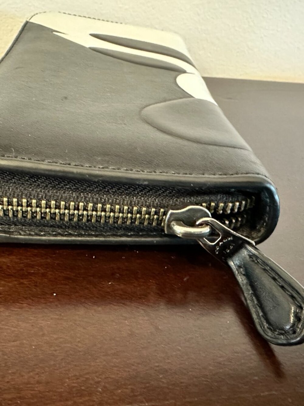 Coach x Disney Mickey Mouse Accordion Zip Wallet Glovetanned Leather Black - Picture 4 of 8
